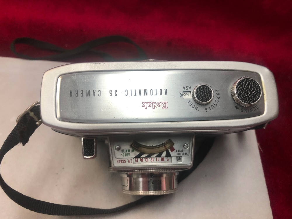 Vintage Kodak Automatic 35 Camera, Synchro 80 Shutter w/case parts or display