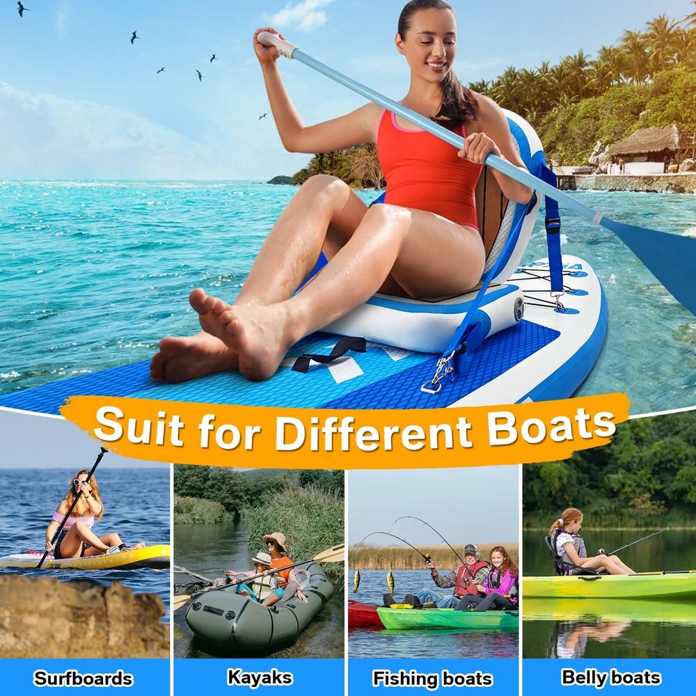 ZAFIED Inflatable Kayak Seat with Back Support, Universal Sturdy Paddle...