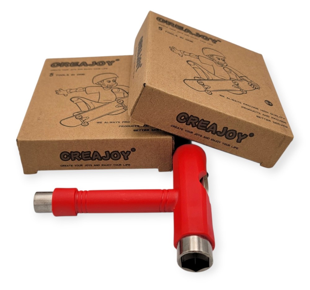 CREAJOY 5 Tools-in-One Skate Multi-Function Portable Skateboard Accessory