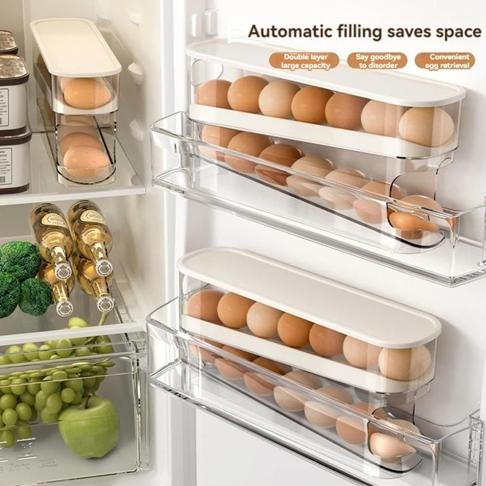Egg Organizer For Refrigerator Large Capacity Egg Rack Holder Fridge
