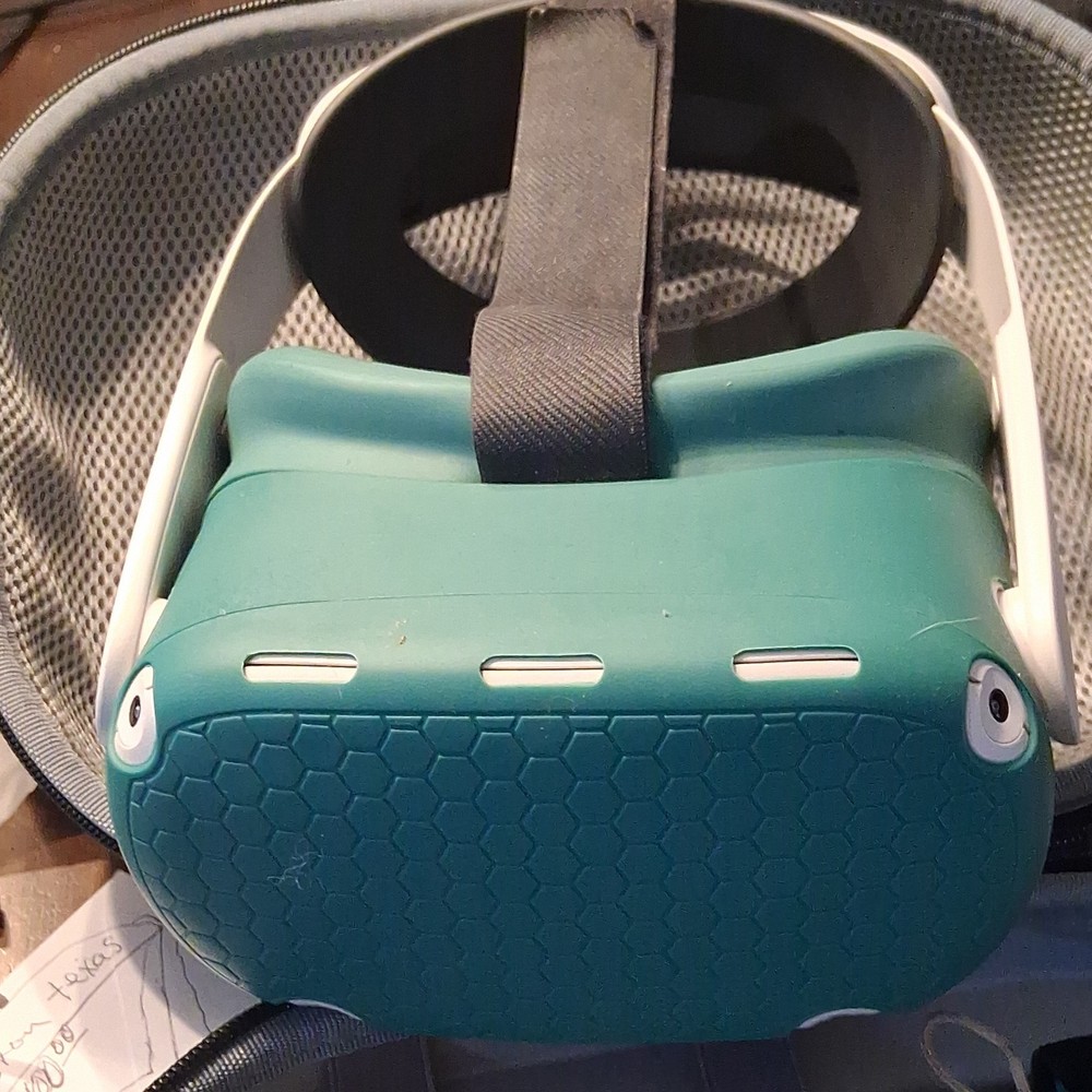 Teal, White, Gray VR Carrying Case & Protective Covers for Headset, Controller