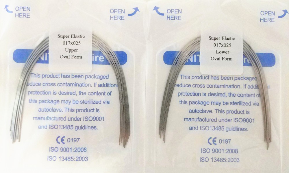 10Pack Dental Orthodontic Super Elastic Niti Archwire Rectangular Wire Oval Form