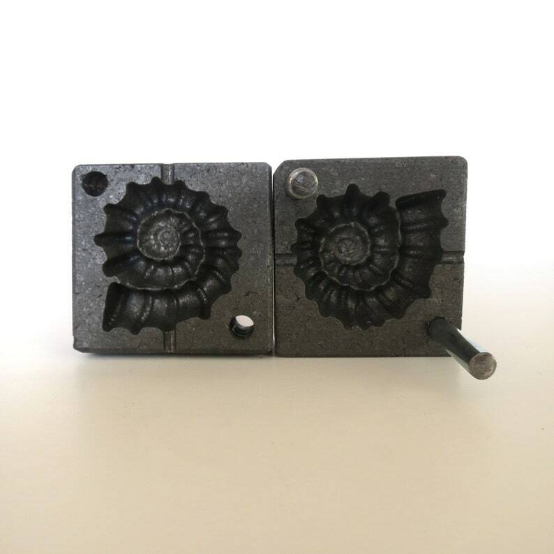 Graphite Press for Large Ammonite Shaped Lampwork Beads Making