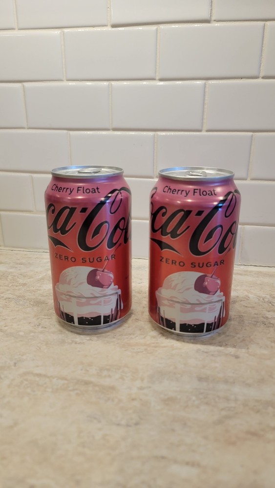 Limited Editon ZERO SUGAR Coca Cola CHERRY Float Vanilla Ice Cream Soda (2 Cans)