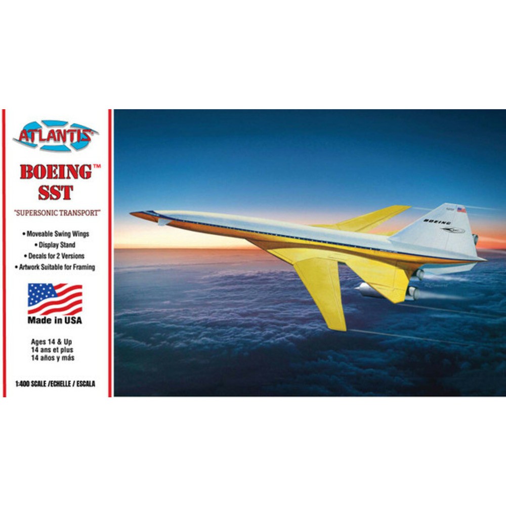 Atlantis Models M6815 1/400 Scale Boeing SST Transport Boeing Markings Plastic