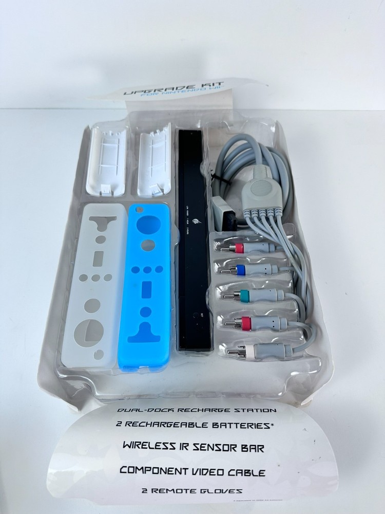 React Upgrade Kit Nintendo Wii Wireless Sensor Bar Component Cable Batteries Set