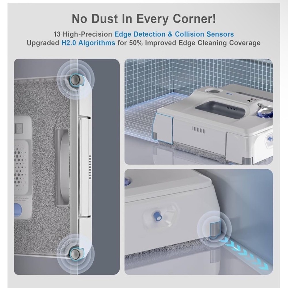 HUTT A1 Automatic Window Cleaning Robot Smart AI Navigation Remote Control