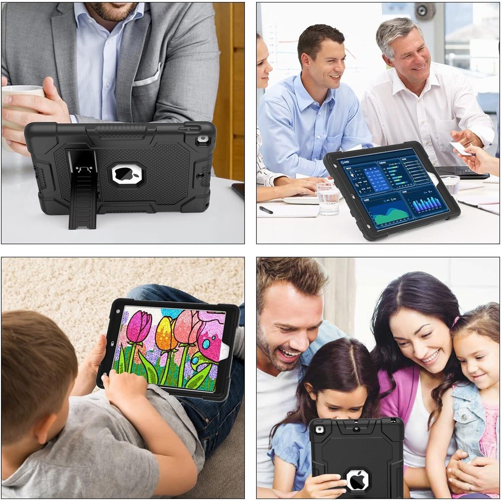 For iPad 9th Generation Case Heavy Duty Shockproof Rugged Cover+Screen Protector