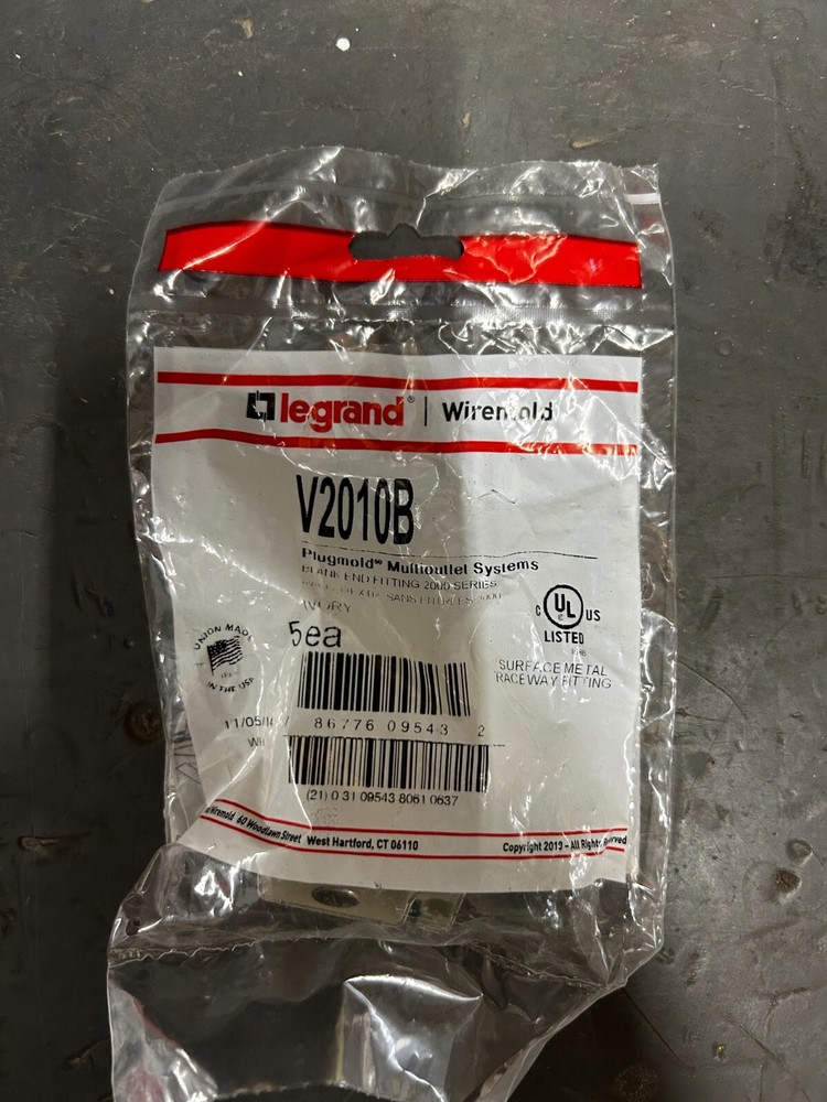 WIREMOLD BLANK END FITTING 2000 SERIES # V2010B