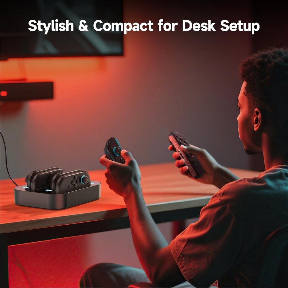 COMBO PACK- 4 in 1 Controller Charging Dock & Clear Dockable Protective Case