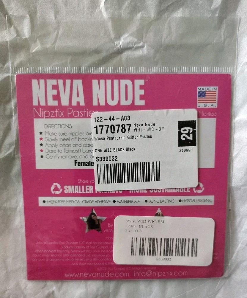 NIP Wicca Pentagram Glitter Pasties