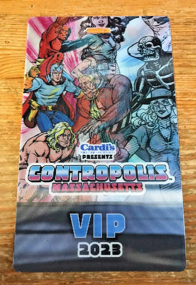 Contropolis Massachusetts VIP Pass 2023 3D Placard Comic Convention Event