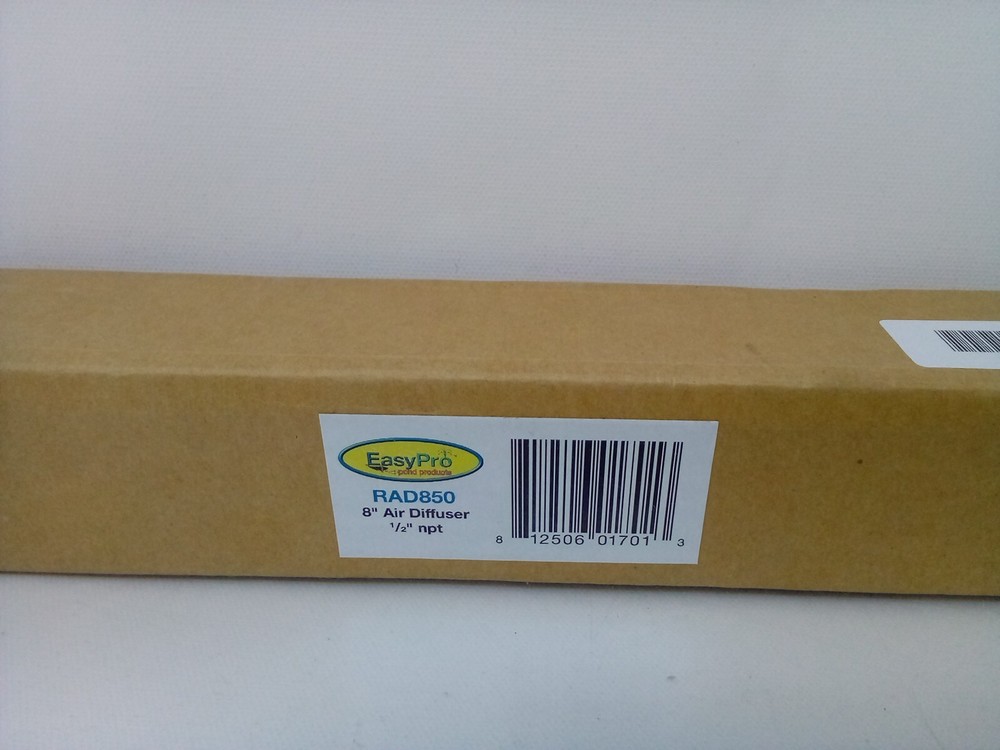 8" Rubber Membrane Air Diffusers with 1/2" NPT Inlets Easy Pro RAD850