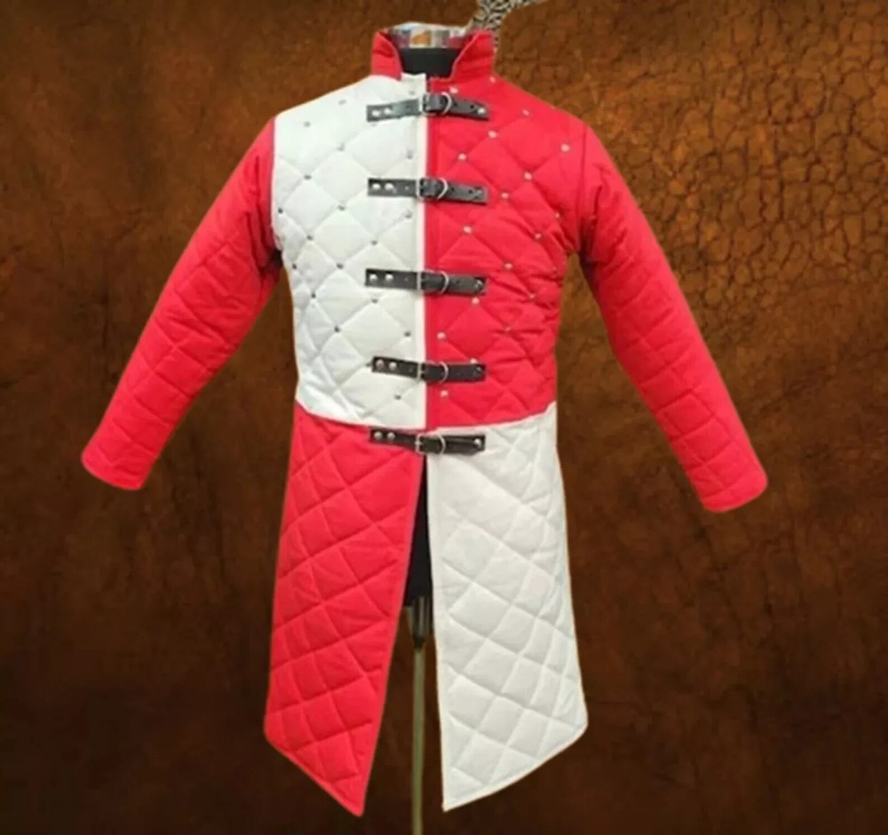 Medieval Two Colors Gambeson for SCA, LARP