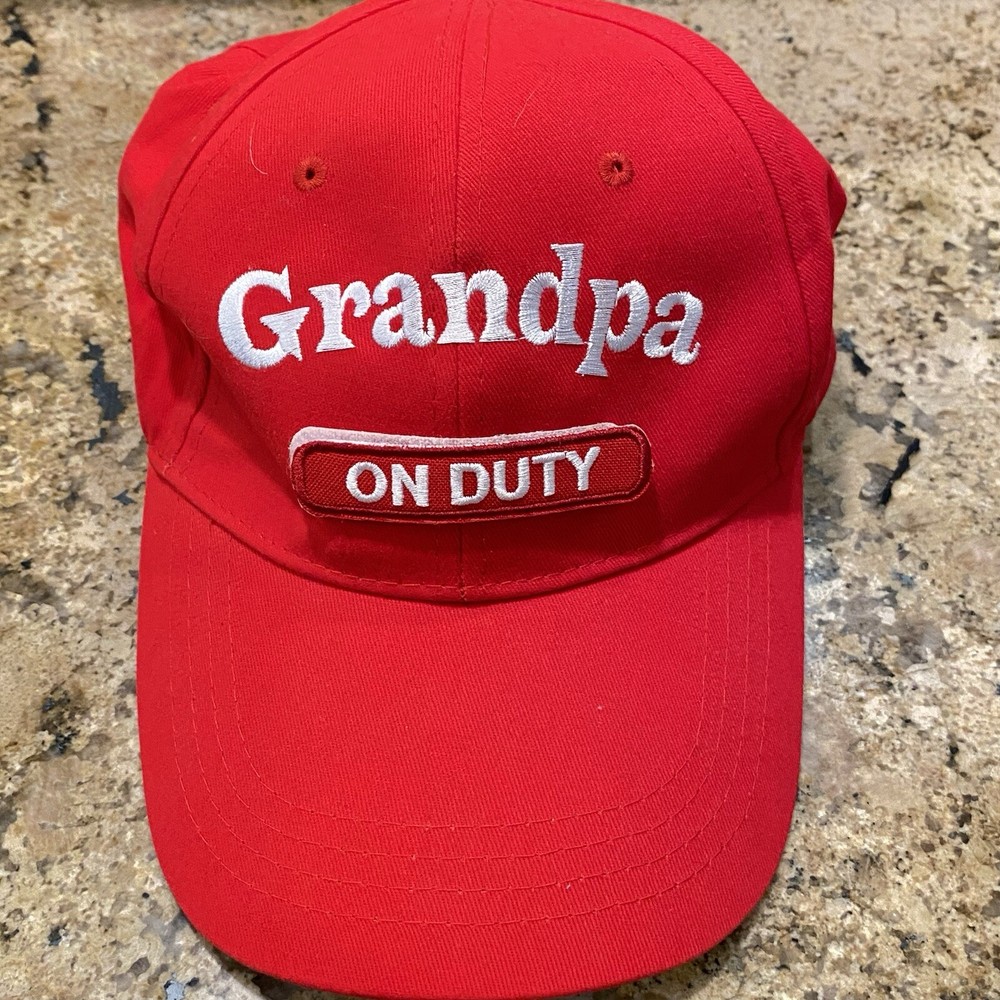 Grandma On Duty Adjustable Red Hat Cap Gift