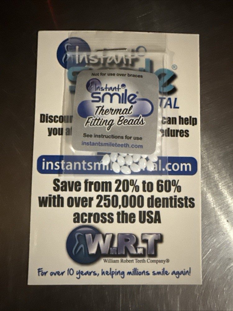 Thermal Fitting Beads, Fix Missing and Broken Teeth, Instant Smile –Pack 3
