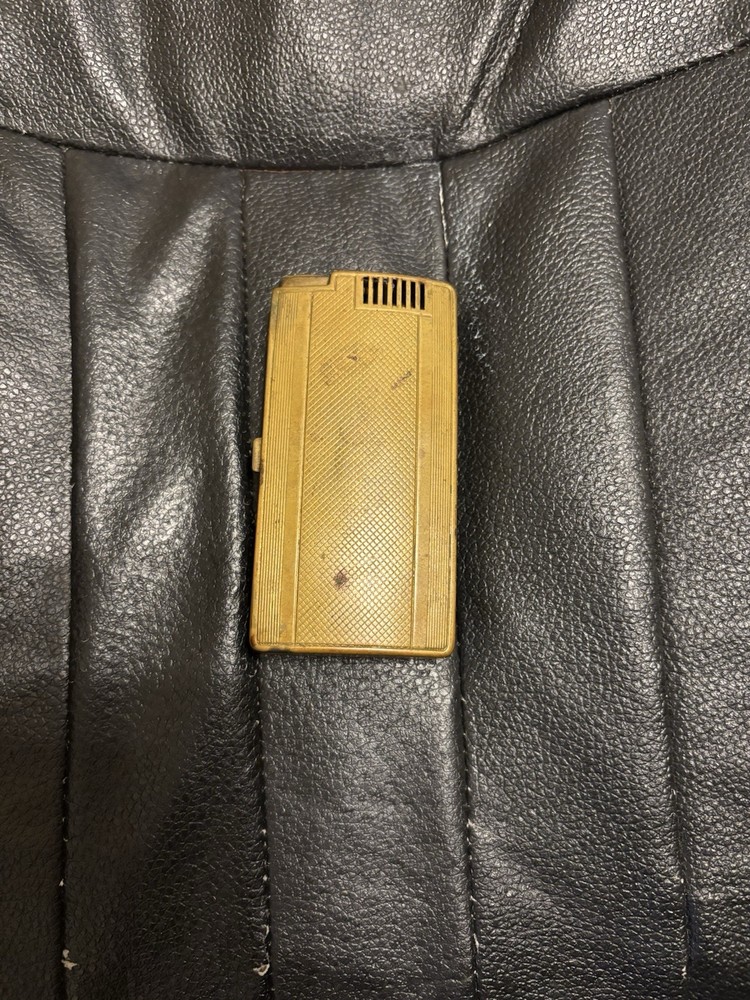 Vintage Ronson Brass Cigarette Case With Lighter