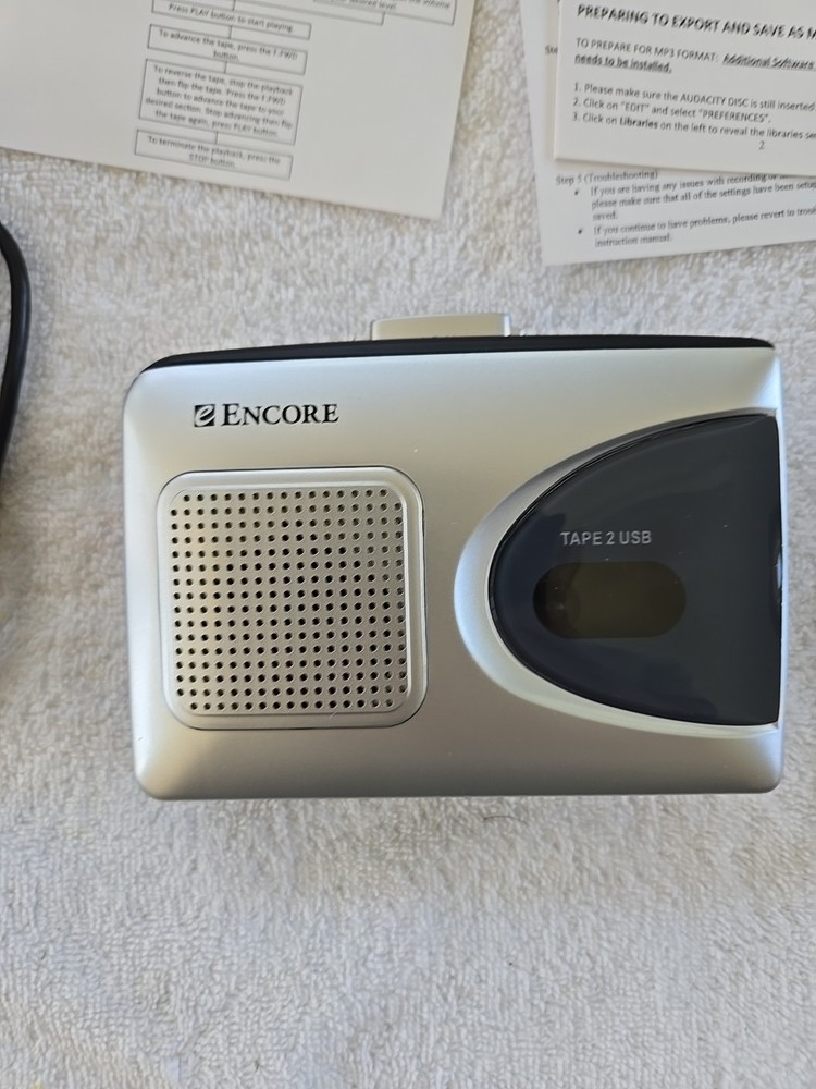 Encore Technology USB Cassette Converter Player Recorder Model No. 2034