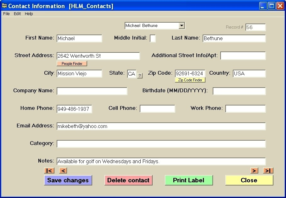 Print labels! PC Software prints mailing labels, envelopes. Mass mail, contacts.