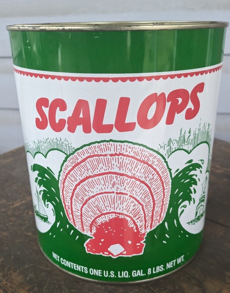 Vintage S And S Cold Storage Scallops Tin