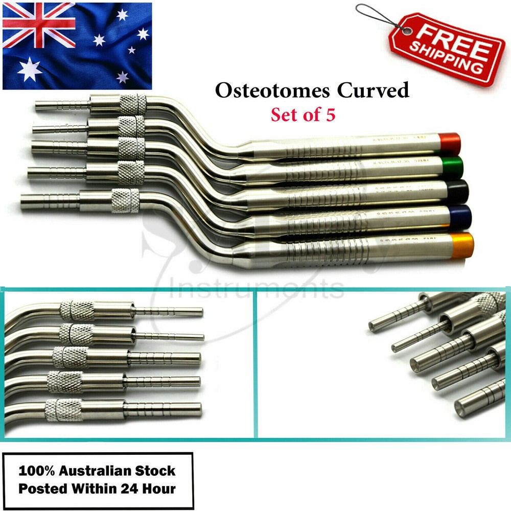 Osteotomes Offset Sinus Floor Elevation Straight & Curved Implant Instruments
