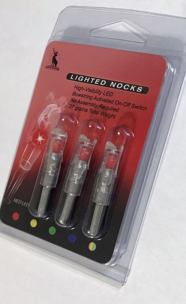 LIGHTED NOCKS; 3 Pack; Crossbow; High-Visibility LED