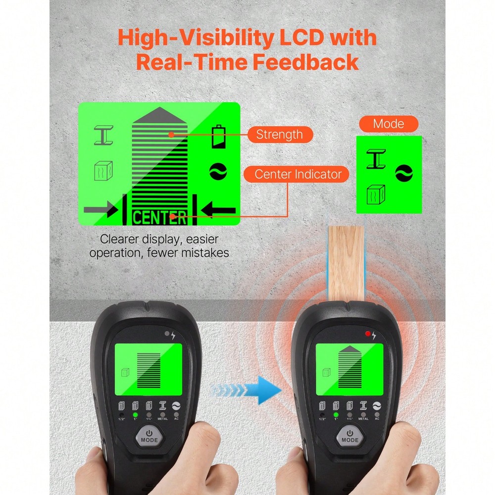 Stud Finder Wall Scanner,5 In 1, Electronic Wall Stud Detector With Smart Sensor
