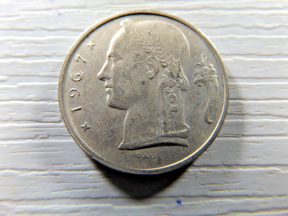 BELGIUM 1967 5 Francs
