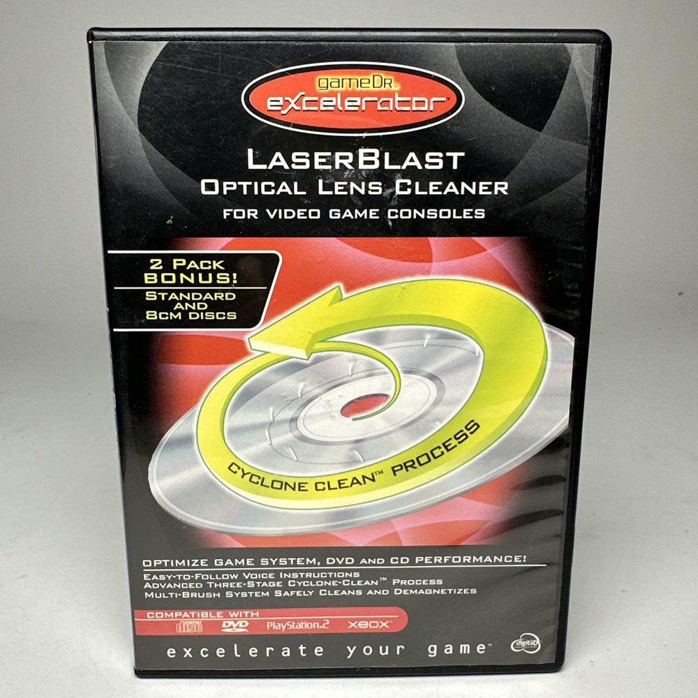 Game Dr Excelerator Laserblast Optical Lens Cleaner Gamecube Xbox PlayStation CD