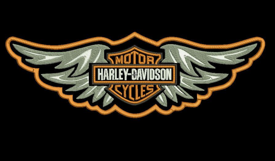 Harley Davidson Wings Back patch sew on 13 inches