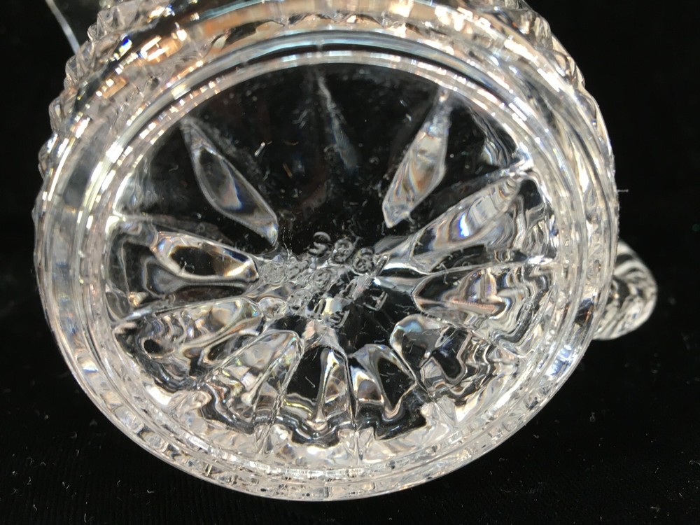 FTD 1985 Small Crystal Glass Pitcher Diamonf Pattern