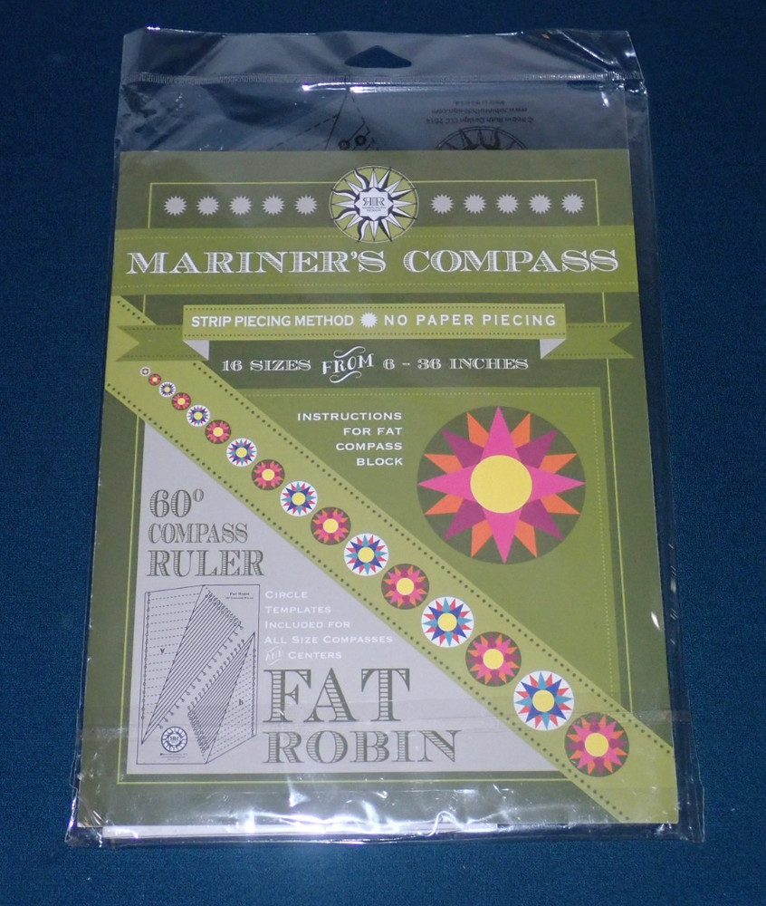 Ruth Robin Mariners Compass Fat Robin 60 Degree Compass Ruler Templates New