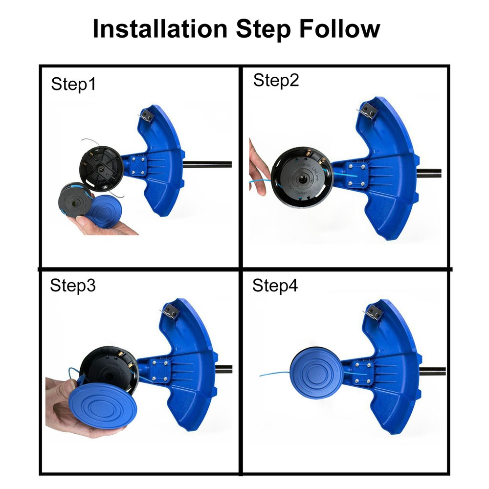 3 Pack Replacement Trimmer Spool Caps For Kobalt 40-Volt Trimmer New