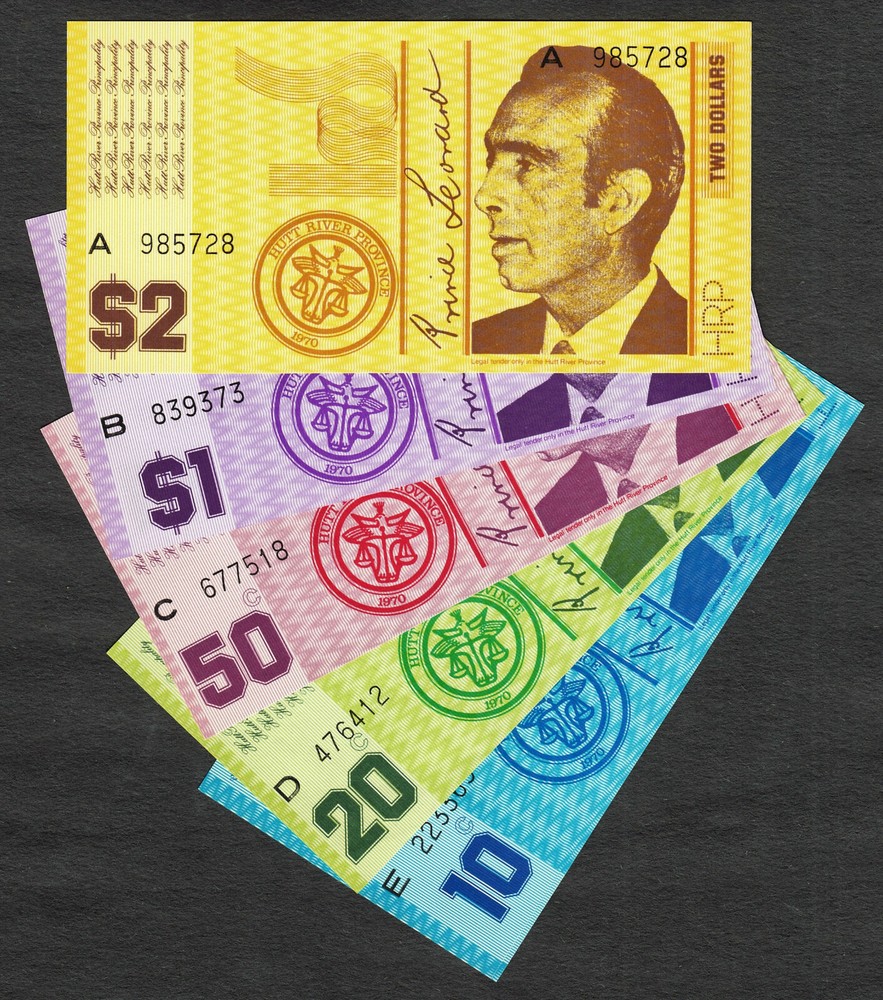 Australia Local Currency - HUTT RIVER Province 5 Notes Set UNC