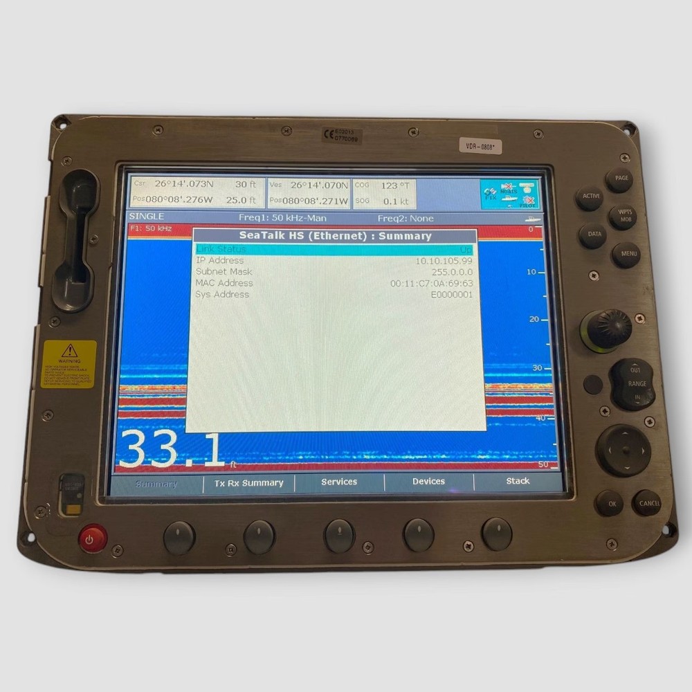 Raymarine E120 Classic Multifunction Display --E02013-w/ Bezel and Sun Cover!