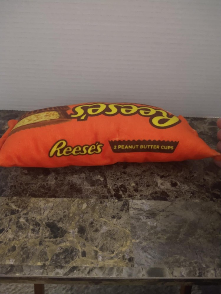 Rare Reese's Peanut Butter Cup Package Candy Bar Plush Small Pillow