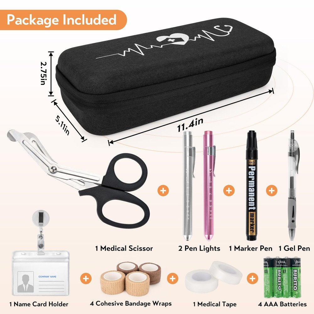 17 pcs Stethoscope Case Kit, Nursing School Essentials Include Stethoscope Ca...