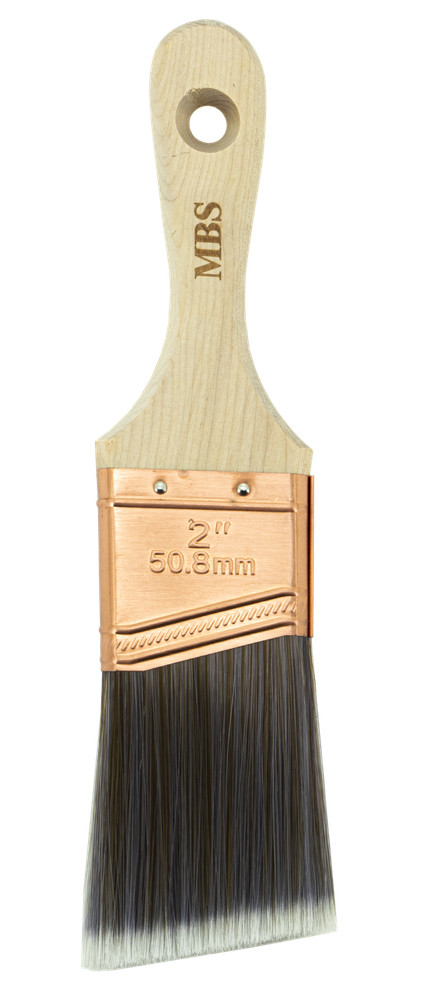 2" Angle Brush, Premium Series, Short Wood Handle
