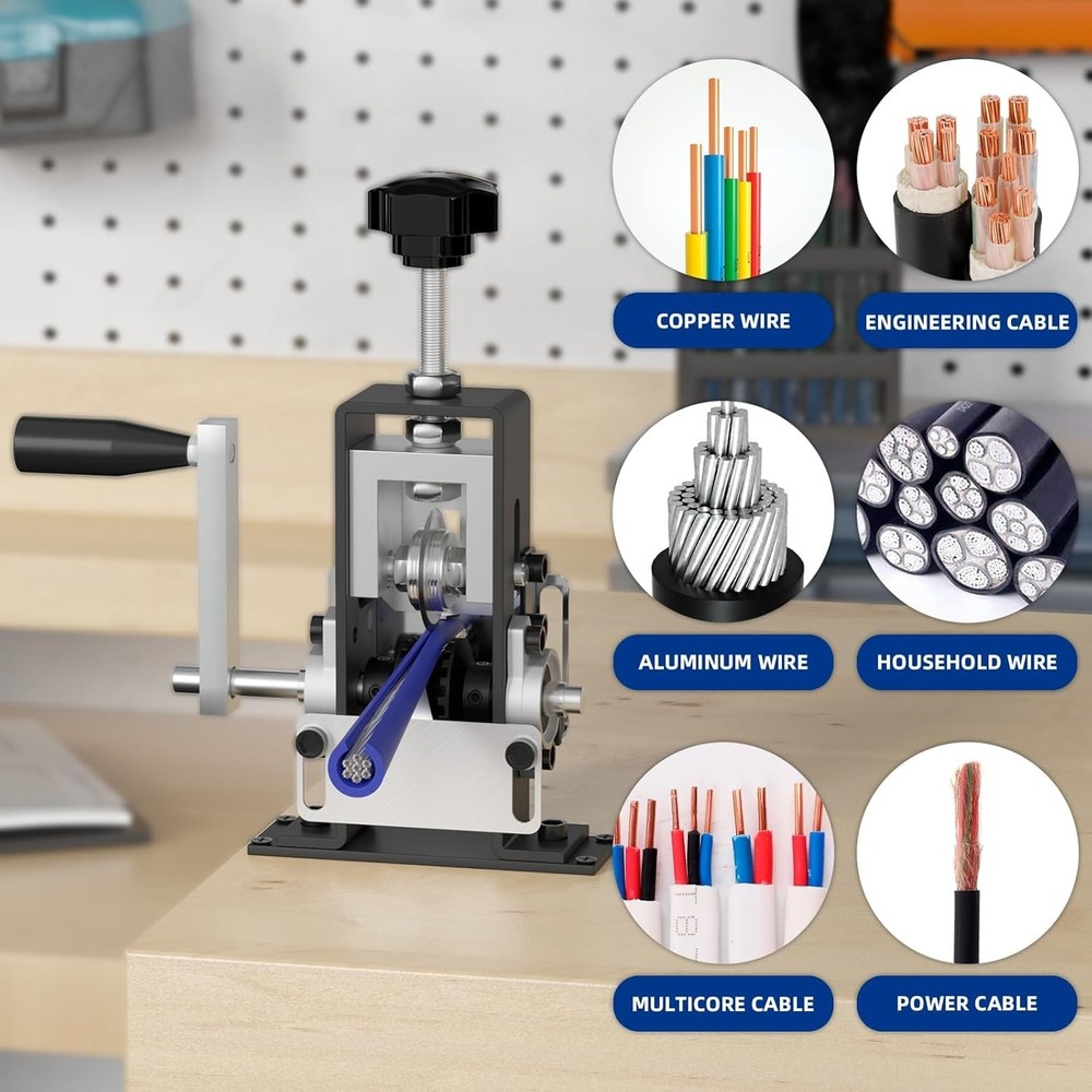 Wire Stripping Machine Manual & Drill Powered Copper Wire Stripper 0.04–0.83in