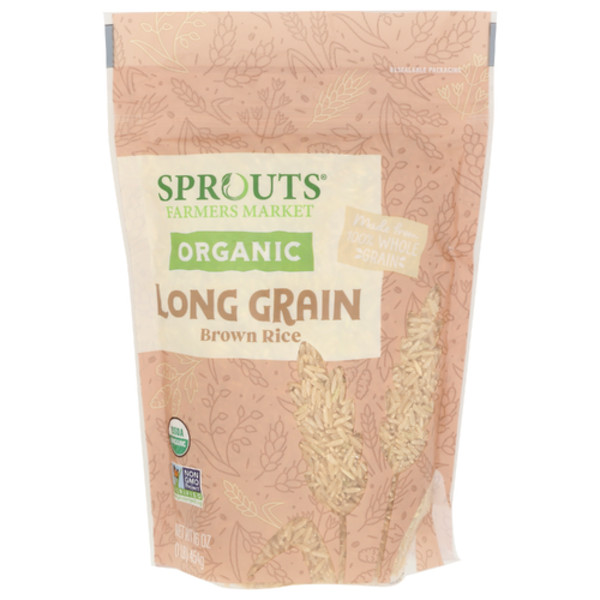 2 Pack - Sprouts Organic Long Grain Brown Rice 16 oz