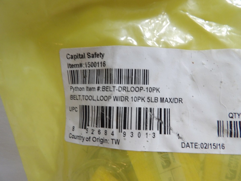 Python Safety #1500116 Belt, Tool Loop 5 lb Max - #1500116 (Qty of 10)