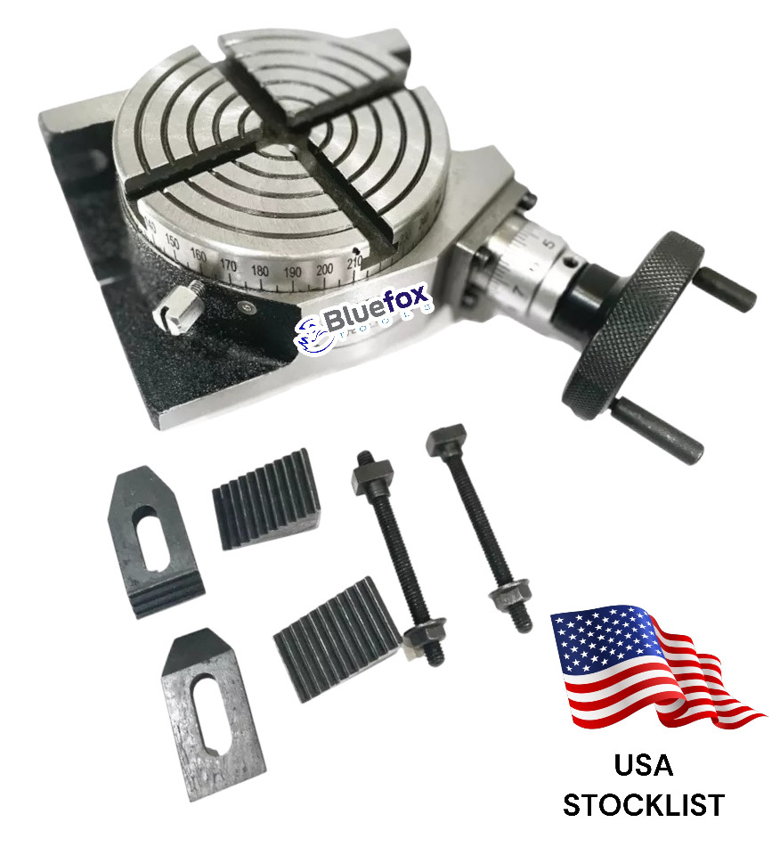 4" HORIZONTAL & VERTICAL PRECISION ROTARY TABLE w. Clamping kit