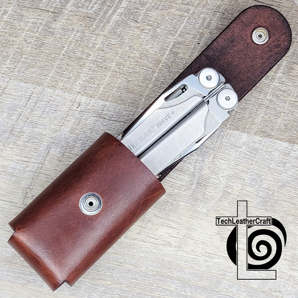 Leather Sheath Case Holster For Leatherman Wave Plus 4in Multitool *Made in USA*