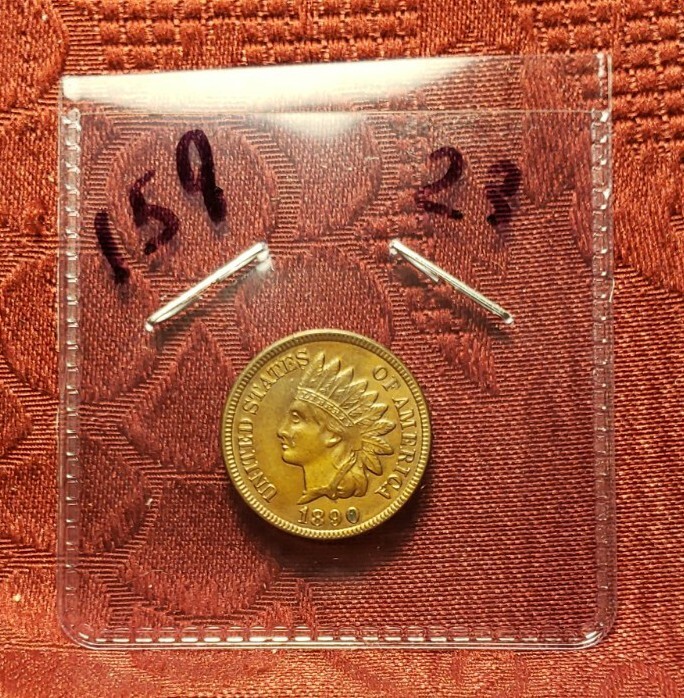 1890 Indian Head Cent, Free Shipping