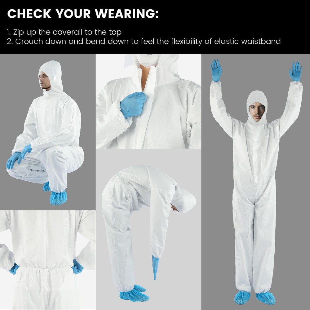 Hazmat Suits Disposable Available In 7 Sizes And 4 Packaging Specifications Disp