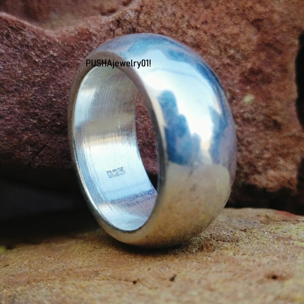 Sterling Silver Plain Band Comfort Fit Ring Solid 925 dome ring All Size .......