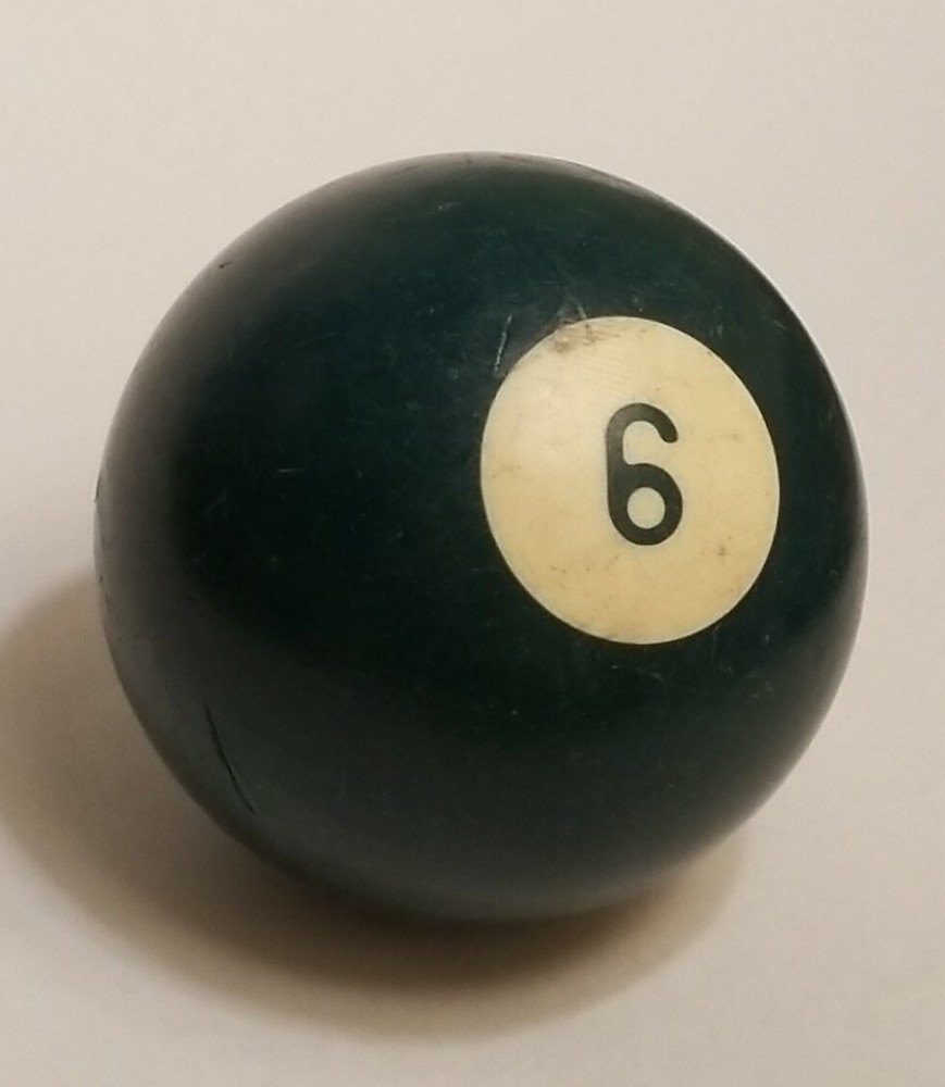 Vintage Bakelite Solid 6 Ball Billiard Pool Replacement 2 1/4" Standard Size