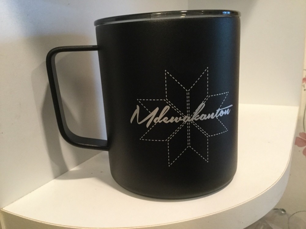 New Mdewakanton 12 oz. Metal Camp Cup/Mug Black