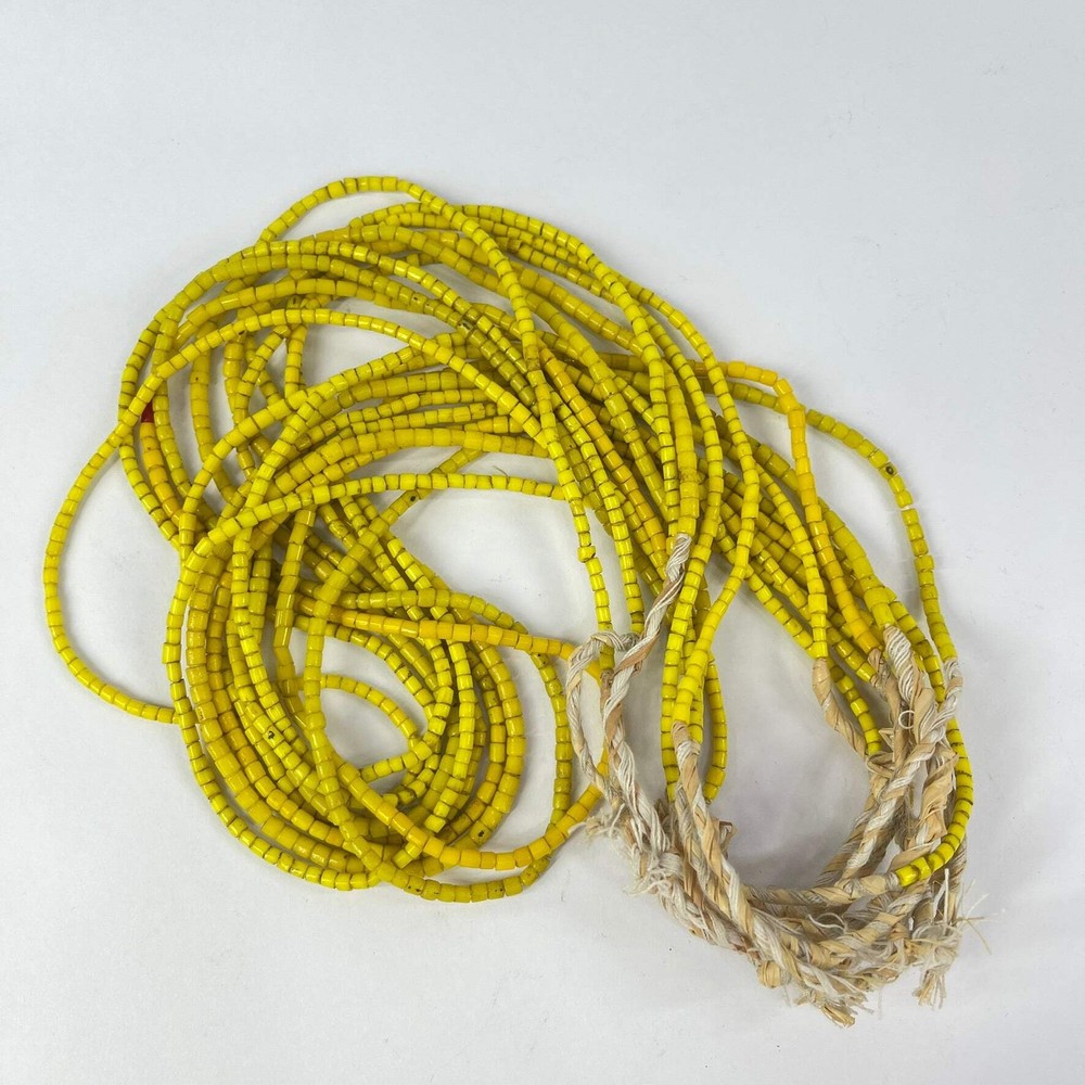 10 Tile Yellow Trade Bead Strands