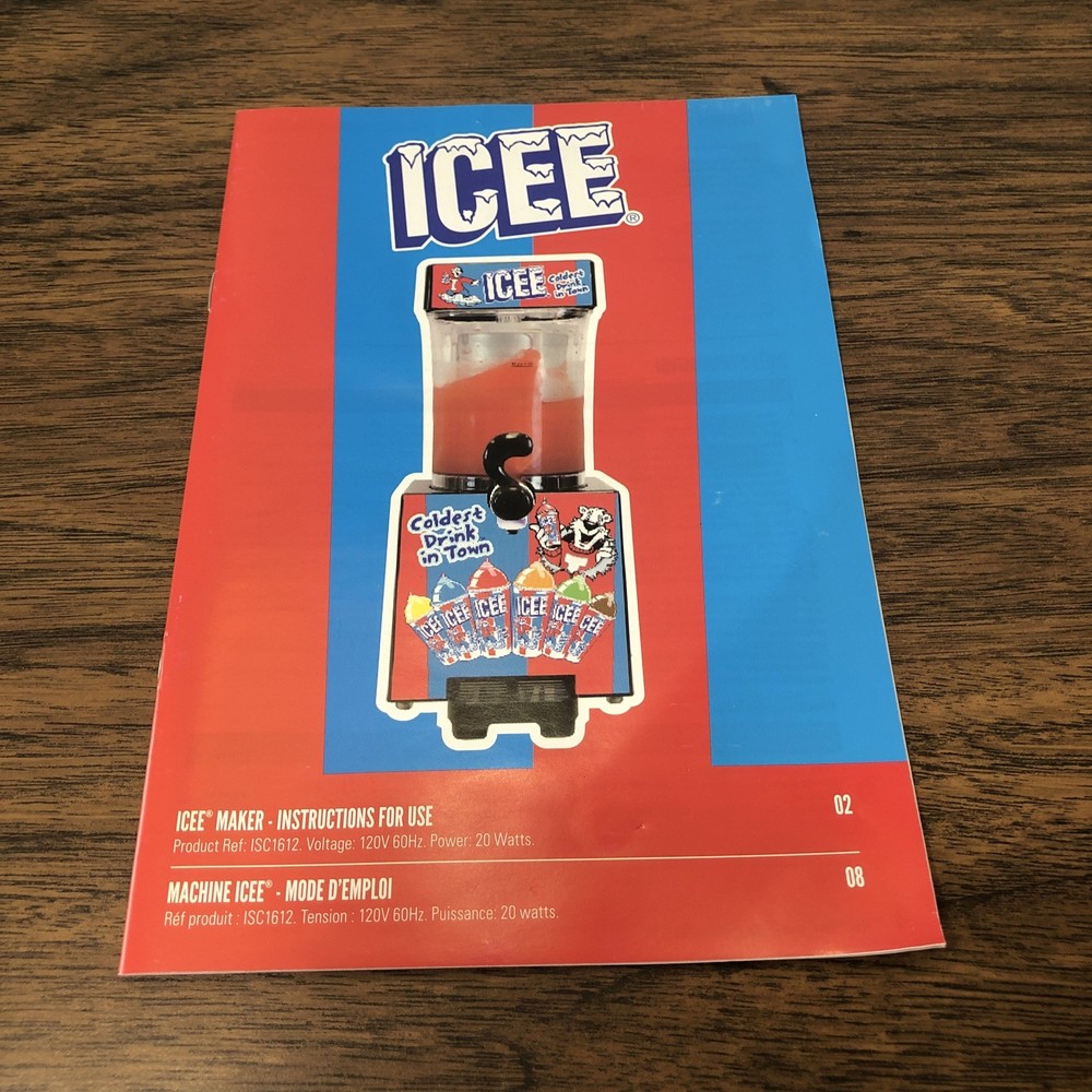 Fizz Icee Slushie Making Machine Parts Replacement Instruction Manual Only